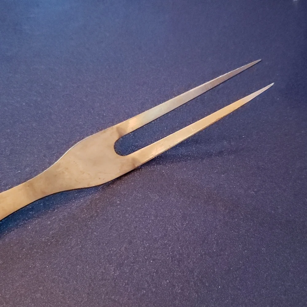 Antique Carroll Knife Co cast aluminum carving fork